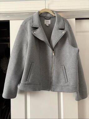 Old Navy Gray Moto-Style Zip Jacket